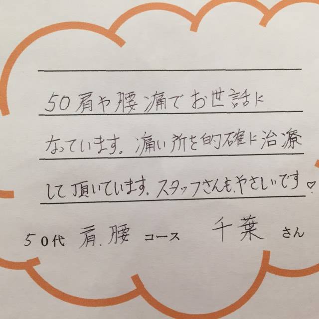 けんじ接骨院患者様の声